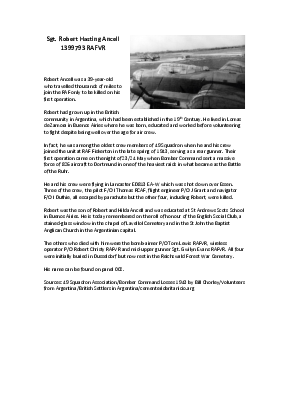 A preview of a PDF biography for Ancell, Robert Hasting